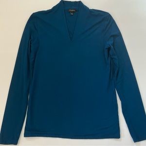 Talbots solid blue blouse